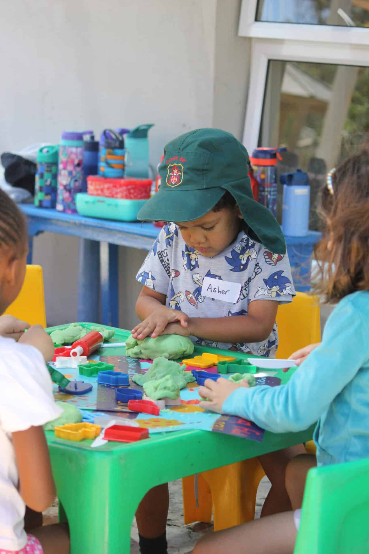 Grade R learners playing with modelling clay at the Camps Bay Primary Pre-Prep campus