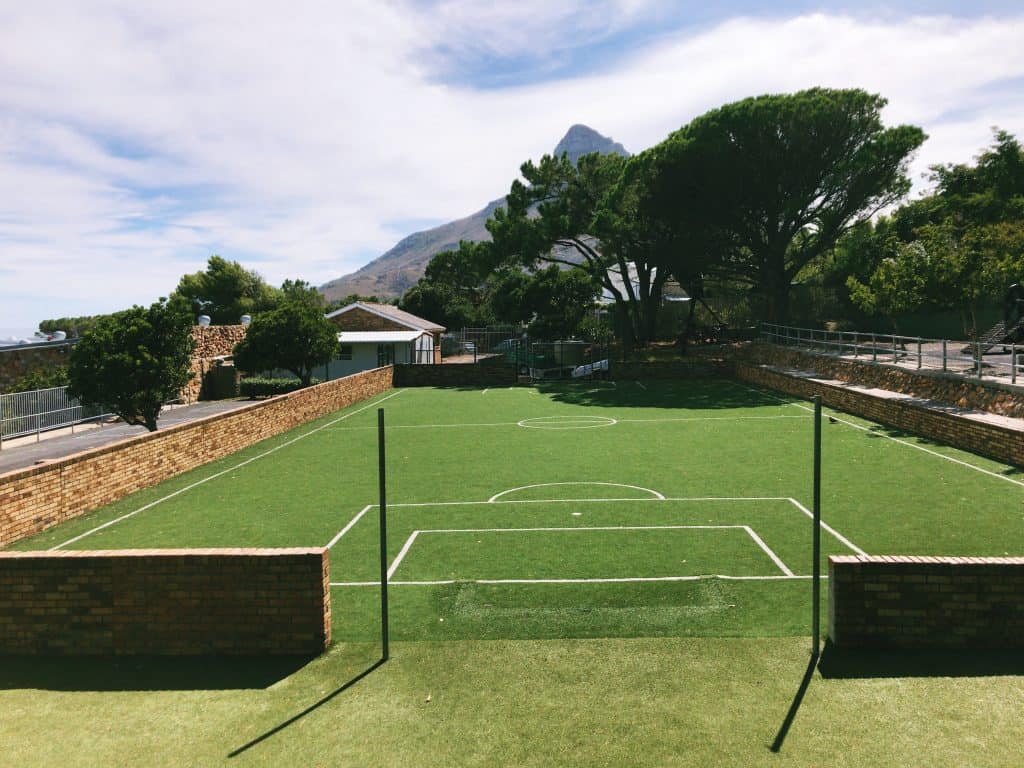 The five-a-side astroturf soccer field at Camps Bay Primary